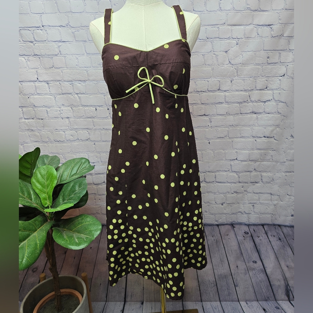 Y2K R&K Polkadot Midi Dress - Size 10P